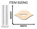 Unfinished Wood Lips Kiss Shape - Craft - up to 46" DIY