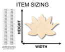 Unfinished Wood Lotus Flower Shape - Craft - up to 46" DIY