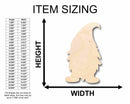 Unfinished Wood Male Gnome Silhouette - Craft- up to 46" DIY