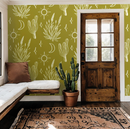 Desert Sky Wallpaper, chartreuse and white