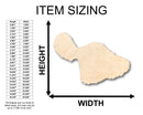 Unfinished Wood Maui Hawaii Island Shape - Craft - up to 46" DIY