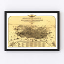 Vintage Map of San Francisco, California 1875