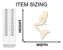 Unfinished Wood Mermaid Siren Silhouette - Craft - up to 46" DIY