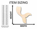 Unfinished Wood Mermaid Tail Siren Silhouette - Craft- up to 46" DIY