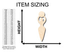 Unfinished Wood Moon Goddess Shape - Craft - up to 46" DIY