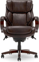 Bellamy Executive Office Chair With Memory Foam Cushions Brown Bonded Leather