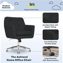 Mid Century Memory Foam Office Chair In Charcoal Gray