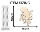 Unfinished Wood Octopus Shape - Craft - up to 46" DIY