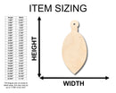 Unfinished Wood Christmas Ornament Egg Shape - Craft - up to 46" DIY