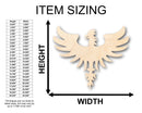 Unfinished Wood Phoenix Mythical Shape - Craft - up to 46" DIY