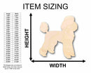 Unfinished Wood Poodle Dog Silhouette - Craft- up to 46" DIY