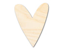 Unfinished Wood Primitive Heart Shape | Valentine's Day | Craft Cutout | Up to 46"