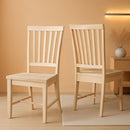Mission Side Dining Chairs Set Of 2 Solid Parawood Unfinished 39.2 Inch Height