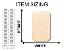 Unfinished Wood Rectangle Gem Shape - Craft - up to 46" DIY