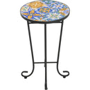 Patio Side Table,Colorful+Black