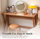 Natural Oak Industrial Style Solid Wood 47 Inch Wide Desk