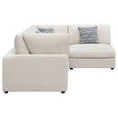 Serene 4-piece Upholstered Modular Sectional Sofa Beige