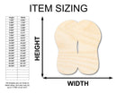 Unfinished Wood Flip Flop Sandals | Summer | Beach | Craft Cutout | up to 46" DIY