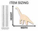 Unfinished Wood Sauropod Dinosaur Silhouette - Craft- up to 46" DIY