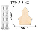 Unfinished Wood School House Shape - Craft - up to 46" DIY