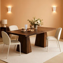Brown Six Seater Rectangular Dining Table For Home Use