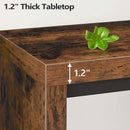 62 Inch Long Rustic Brown Console Table For Entryway