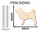 Unfinished Wood Shiba Inu Dog Silhouette - Craft- up to 46" DIY