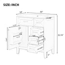 30' Bathroom Vanity with Sink Combo, Green Bathroom Cabinet with Drawers, Solid Frame and MDF Board (Old Sku:N725S999222F)
