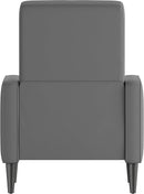 Ezra Pushback Recliner Light Gray LeatherSoft Mid Century Modern