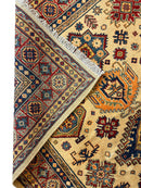 Fine Hand Knotted Afghani Super Kazak Rug 5 x 7