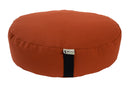 Zafu Organic Cotton Meditation Cushion Round or Oval Organic Buckwheat Hull Fill