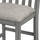 5-piece Counter Height Dining Table Set with Built-in Storage Shelves,Grey(OLD SKU W504S00143)