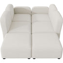 116x58" Velvet Modular Sectional Sofa,U Shaped Reversible Couch Set,Free Combination,6 Seat Sleeper Cloud Sofa Bed with Ottoman,Convertible Oversized Indoor Furniture Pieces for Living Room,Beige