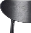 Home Lucca Retro Black Cushion Dining Chair Set Of 2 Wood
