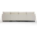 [NEW ARRIVED]Modular Sofa,U Shaped Cloud Couch Comfy Set ,6-Seater, 2 Armrest Pillows, Convertible Sectional  Couch, Living Room,Apartment, Chenille(2 Movable Ottoman),Beige