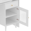 Computer Desk with 90 Degree Rotating Desktop, 43x70 Inch Office Desk with Storage Drawer and Cabinets, Gaming Desk with Shelves, Writing Desk for Study, Work Desk for Home Office Bedroom Living Room