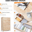 Unfinished Rubber Wood Six Drawer Dresser For DIY Finish