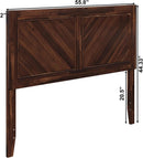 Rustic Solid Wood Headboard With USB Charging Station