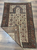 Antique Caucasian Shirvan Rug 3x5, Dagestan Prayer Rug, Collectible, Early 20th Century Rug