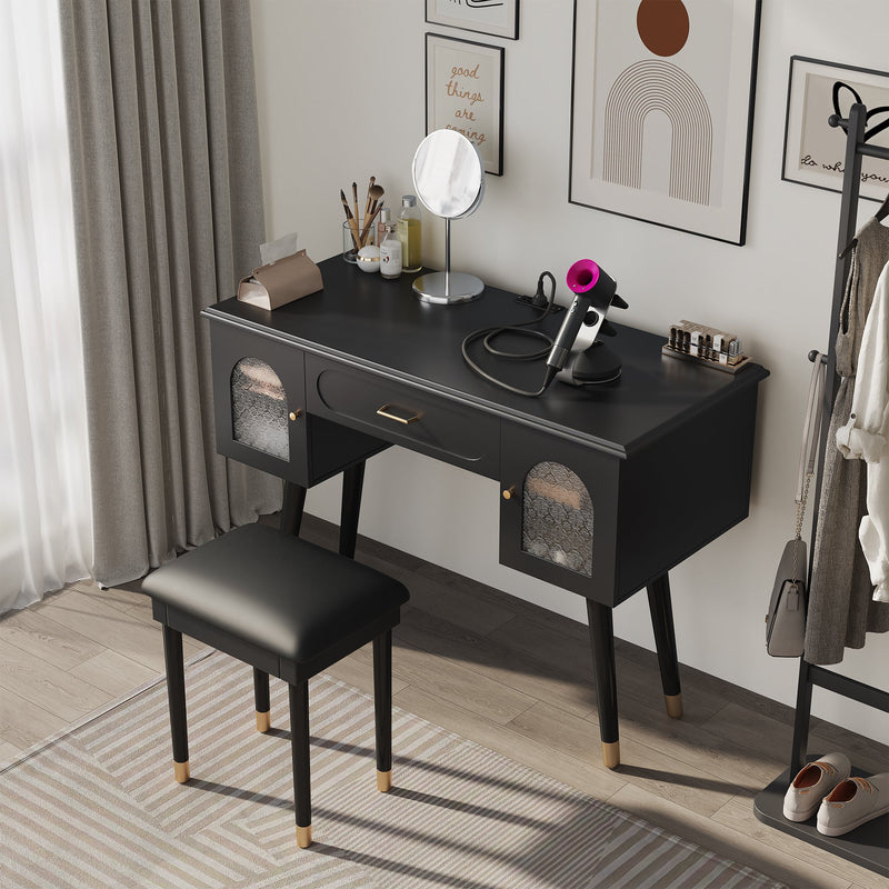 sachin and babi light blue dress Classic George-Style Carved Vanity Dressing Table main image 1