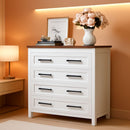 Tall White ChestOfDrawers With Five Drawers WalnutBrown