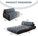 Graphite Grey Foldable SofaBed With Lumbar Support