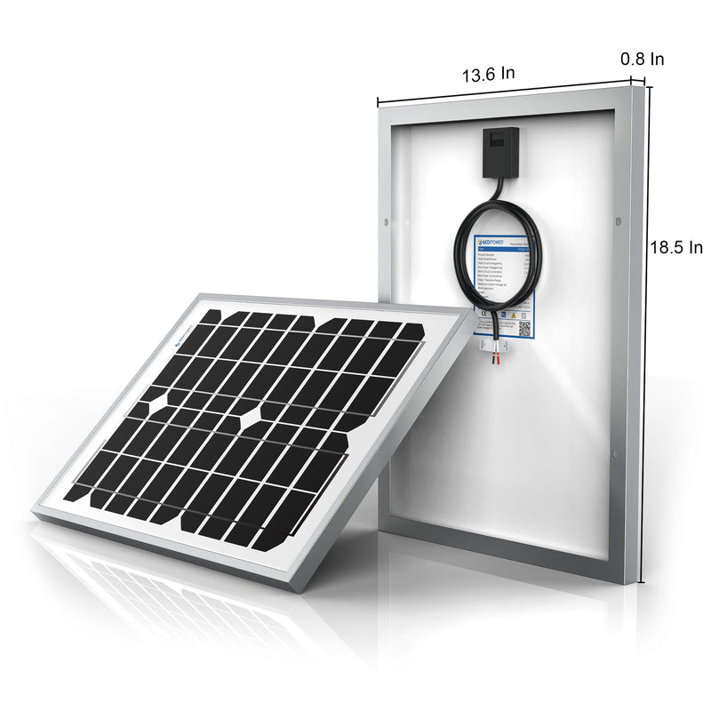 ACOPower 20 Watt Mono Solar Panel for 12 V Battery Charging, Off Grid