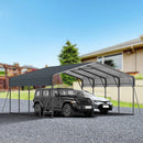 [20X20FT] Alora Extra Large Heavy-Duty Outdoor Metal Carport With Galvanized Steel Roof For Cars, Boats And Trucks (SAK75633)