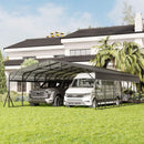 [20X30FT] Alora Heavy-Duty Wind-Resistant Steel Roof Carport With Triangular Frame (SAK94812)