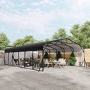 [20X30FT] Alora Heavy-Duty Wind-Resistant Steel Roof Carport With Triangular Frame (SAK94812)