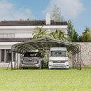 [20X30FT] Alora Heavy-Duty Wind-Resistant Steel Roof Carport With Triangular Frame (SAK94812)
