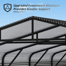 [20X30FT] Alora Heavy-Duty Wind-Resistant Steel Roof Carport With Triangular Frame (SAK94812)