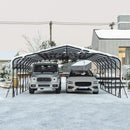 [20X30FT] Alora Heavy-Duty Wind-Resistant Steel Roof Carport With Triangular Frame (SAK94812)