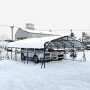 [20X30FT] Alora Heavy-Duty Wind-Resistant Steel Roof Carport With Triangular Frame (SAK94812)